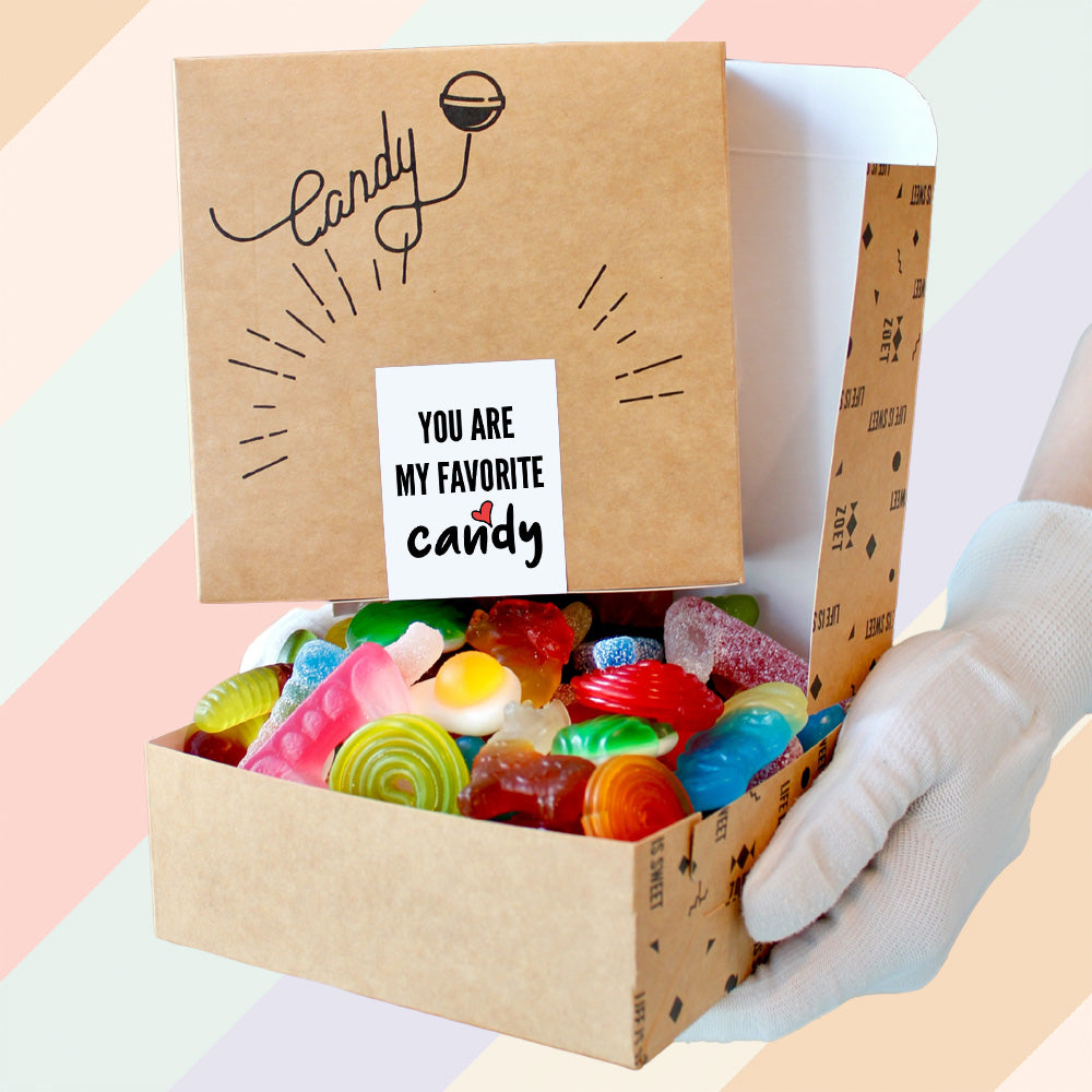 You are my favorite Candy snoepdoosje van ZOET met vers snoep, ideaal als speels en romantisch cadeau