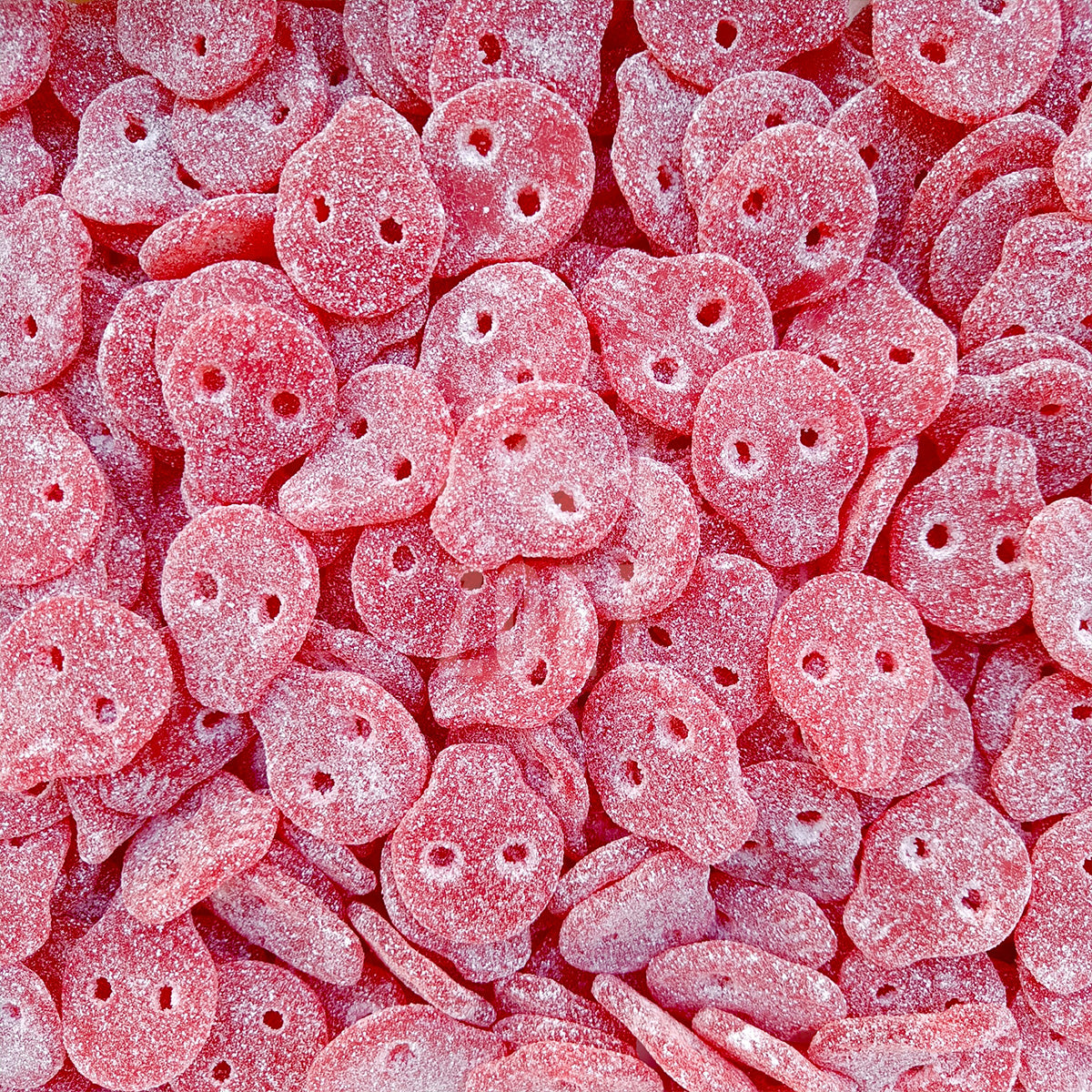 Deze kleurrijke skulls combineren een intense fruitige kern met een zure coating die zorgt voor een stevige prikkeling op de tong. Zacht van textuur, krachtig van smaak en opvallend van vorm. Bovendien zijn ze vegan en zonder gelatine. Ideaal voor wie houdt van zuur met karakter.