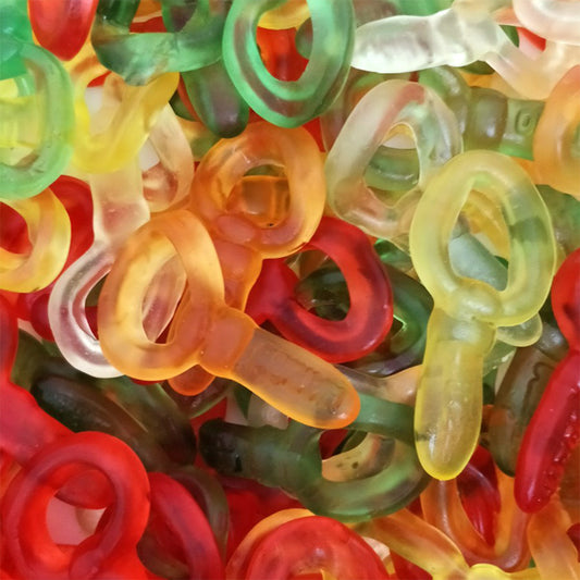 haribo spenen snoepjes, kleurrijke pacifier-vorm, fruitige smaken