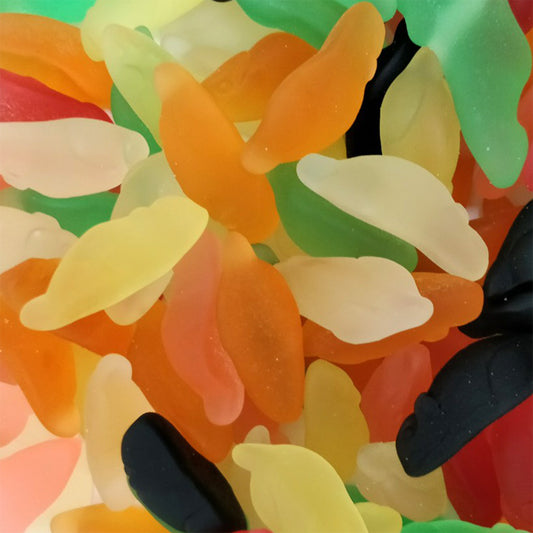 joris muisjes snoepjes, kleurrijke muisvorm, fruitmix smaken