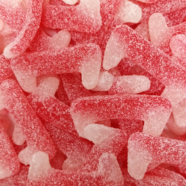 lutti zure draculatanden snoepjes, vampiertand vorm, zure coating, gelatinevrij