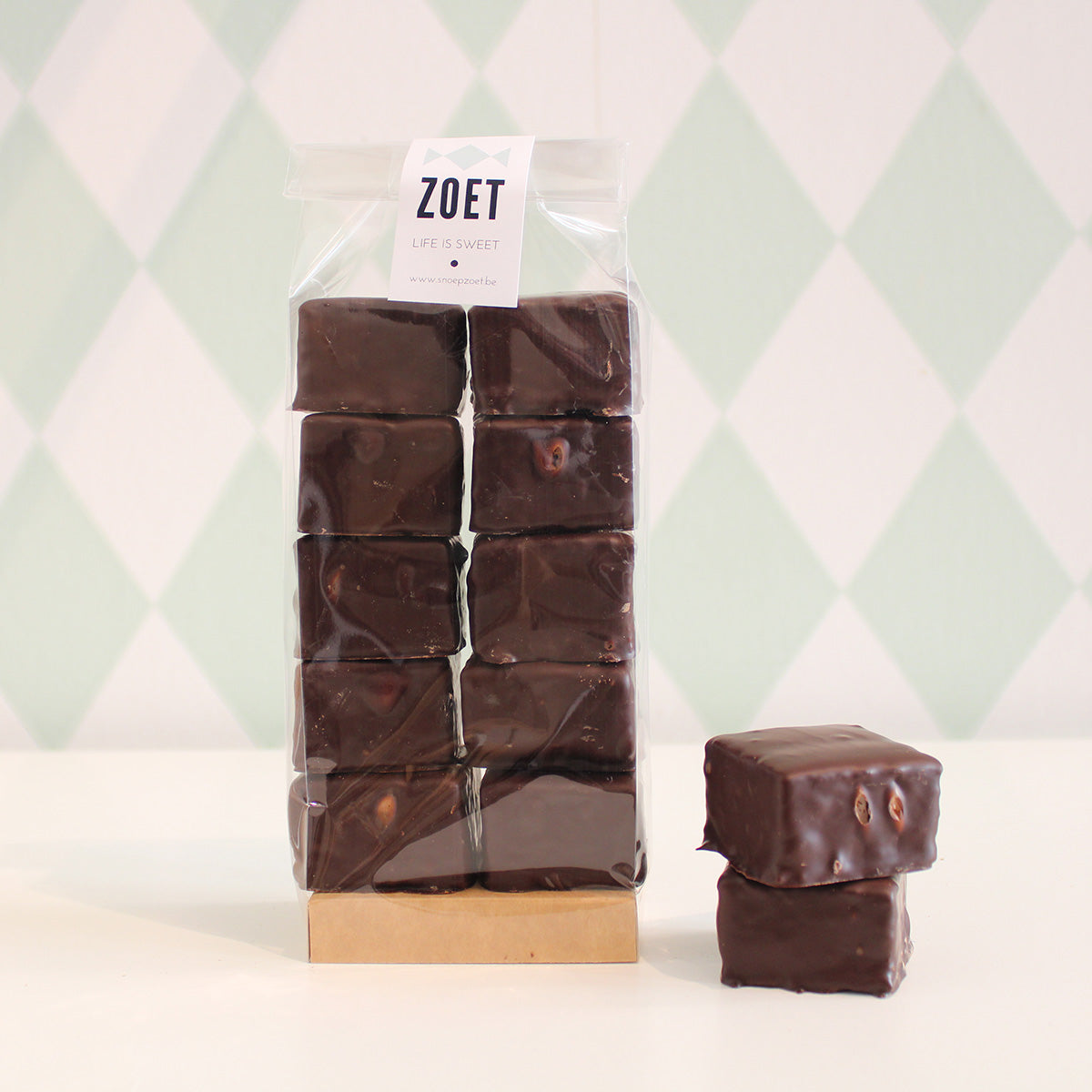 Vers Antwerps spek met pure chocolade