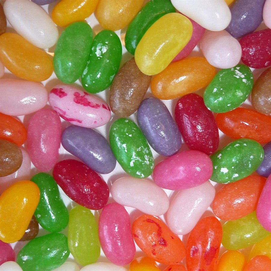 zummies jelly beans snoepjes, kleurrijke boonvorm, knapperig suikerlaagje, fruitige smaken