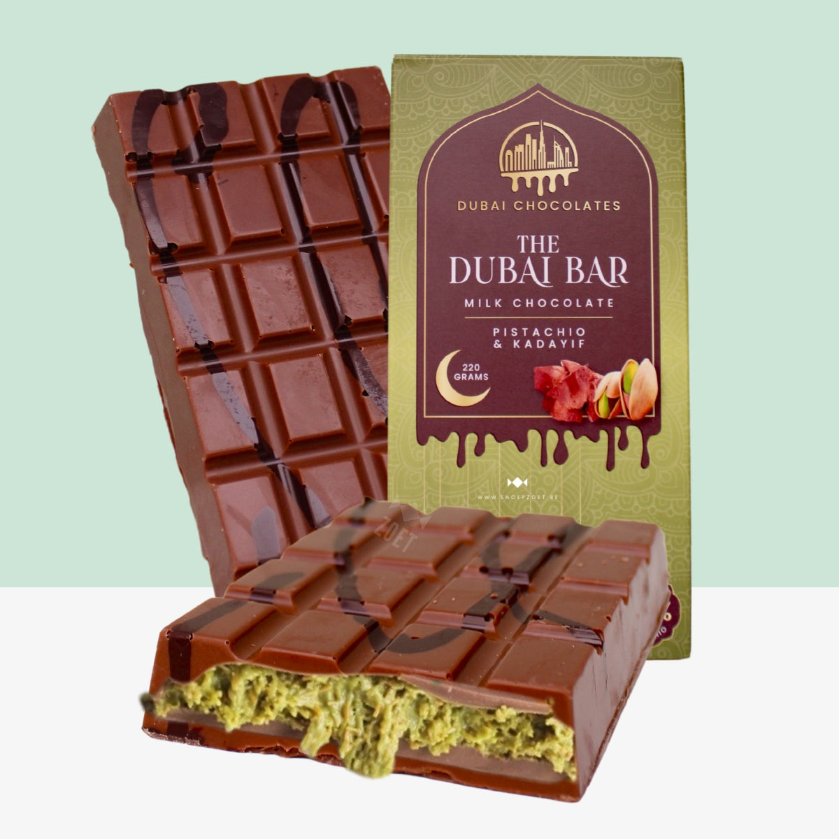 Dubai: Milk Chocolate pistachio & knafeh