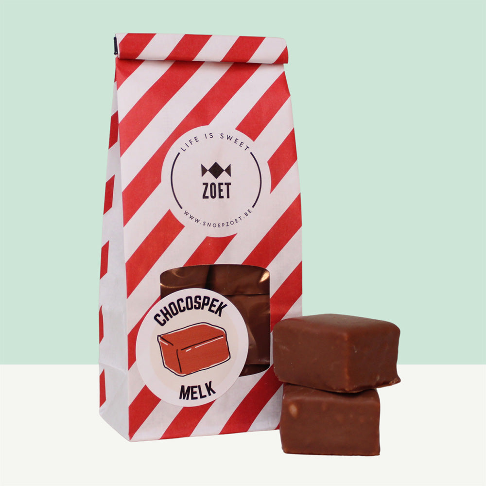 Vers Antwerps spek met melkchocolade