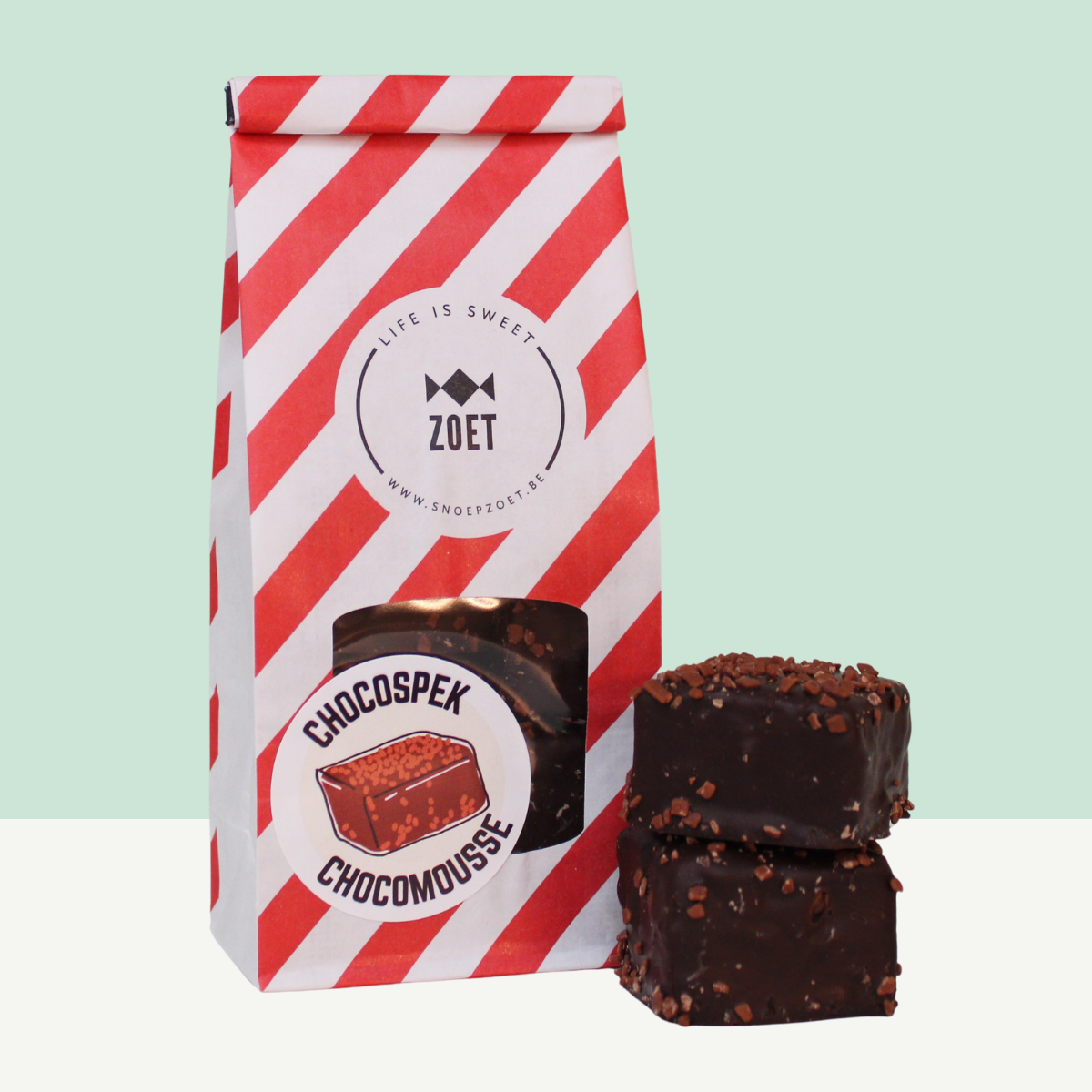 Vers Antwerps spek met Chocomousse