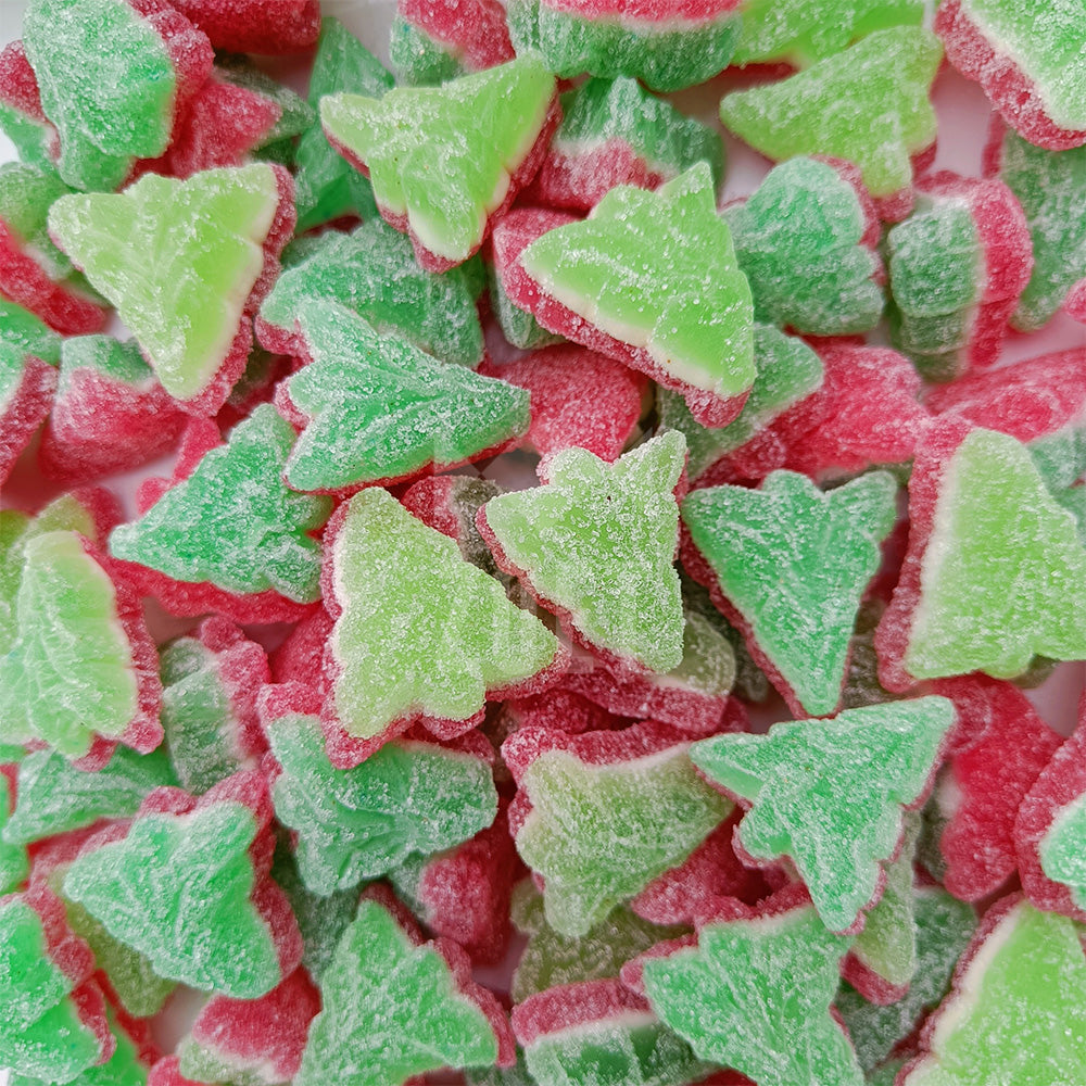 Zachte snoepjes in de vorm van kerstbomen van Confiserie Thijs